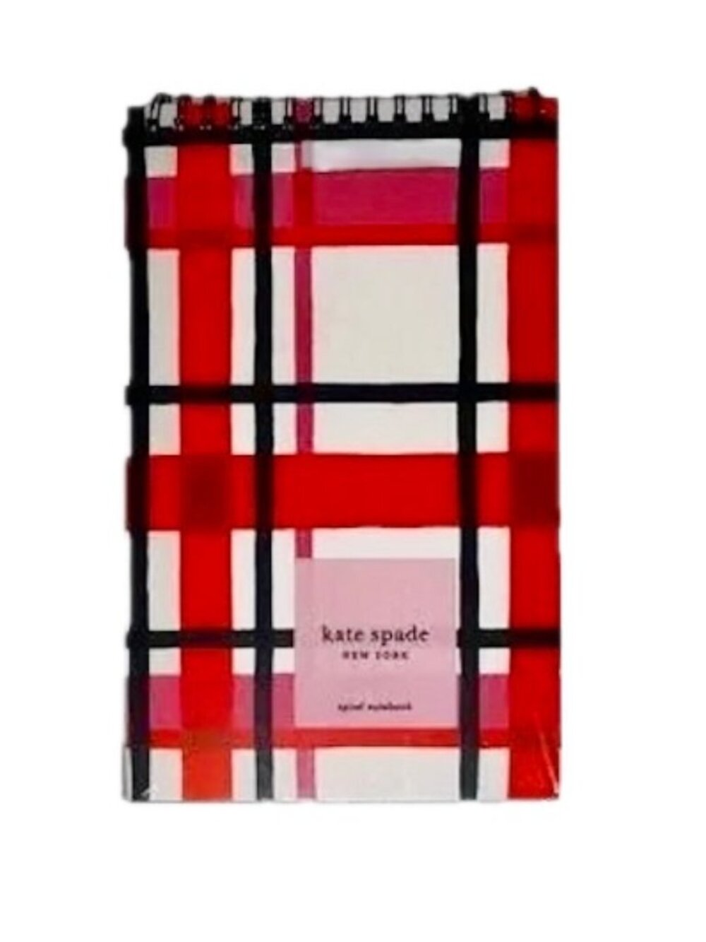 Kate Spade Spiral Lined Notebook Spring Plaid Design Office School Supplies  NEW